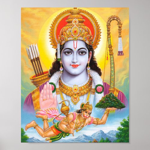 Lord Shree Ram Hindu Religion Poster