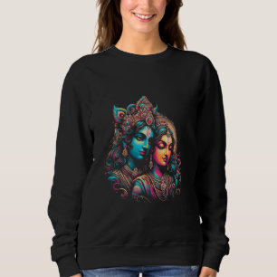 Lord Shri Krishna Radha Radhika Hindu God Lover De Sweatshirt