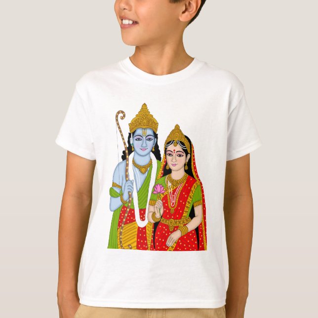 Lord Sitaram T-Shirt – Devotional Wear for Daily & (Front)