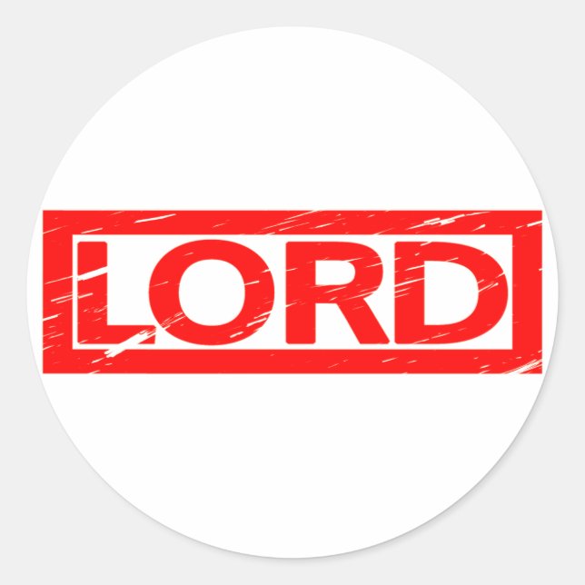 Lord Stamp Classic Round Sticker (Front)