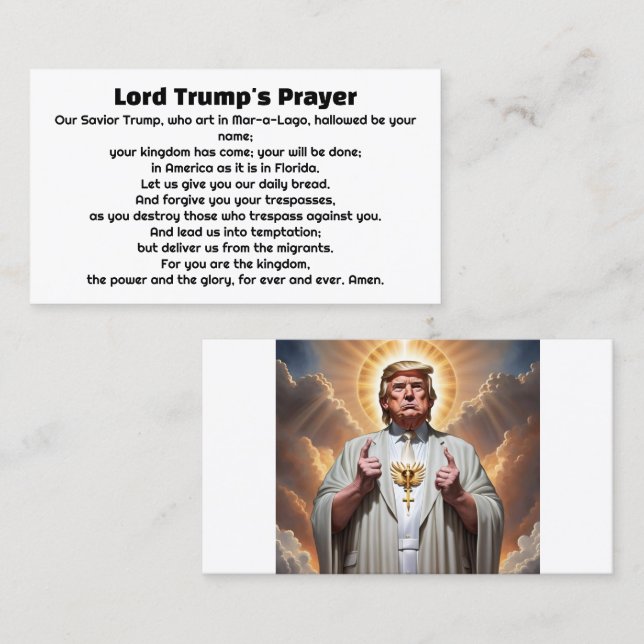 Lord Trump's Prayer for MAGA Business Card (Front/Back)