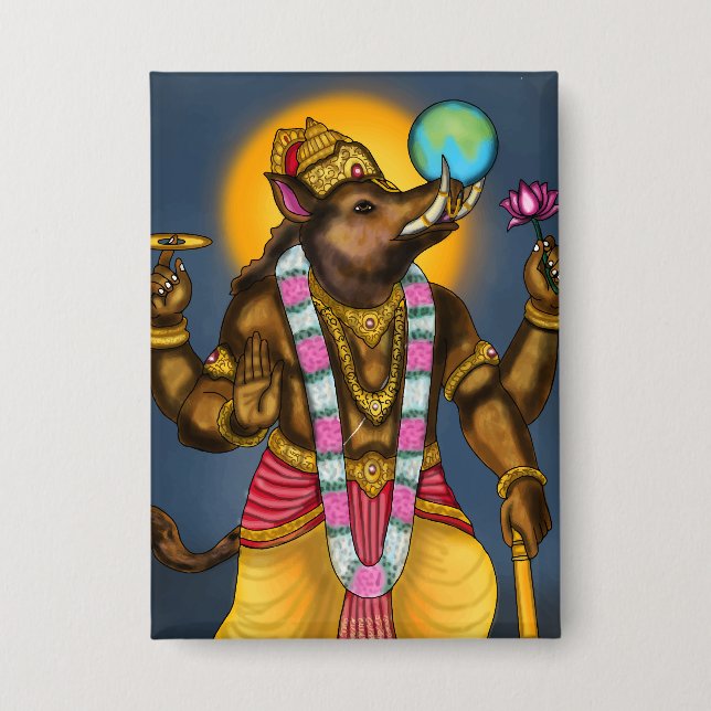 Lord Varaha Button (Front)