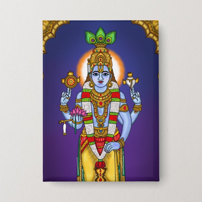 Lord Vishnu Button (Front)
