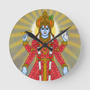 Lord Vishnu Clock – Divine Wall Art & Home Decor