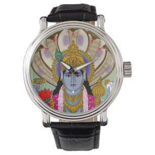 Lord Vishnu Clock Watch