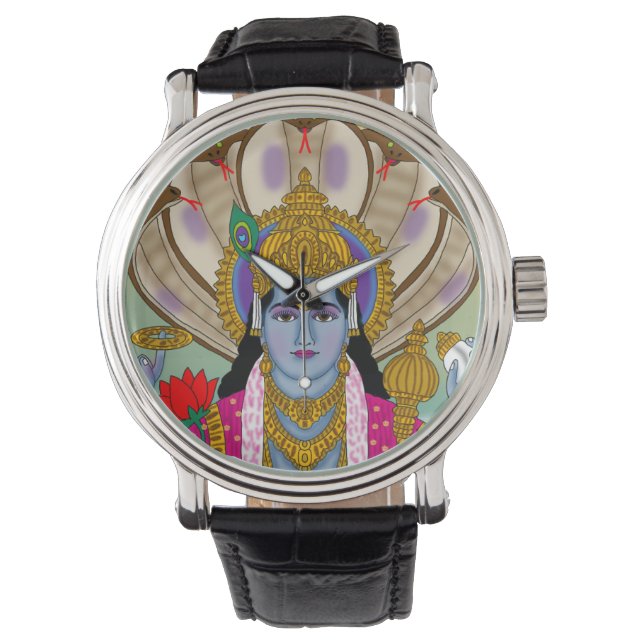Lord Vishnu Clock Watch (Front)