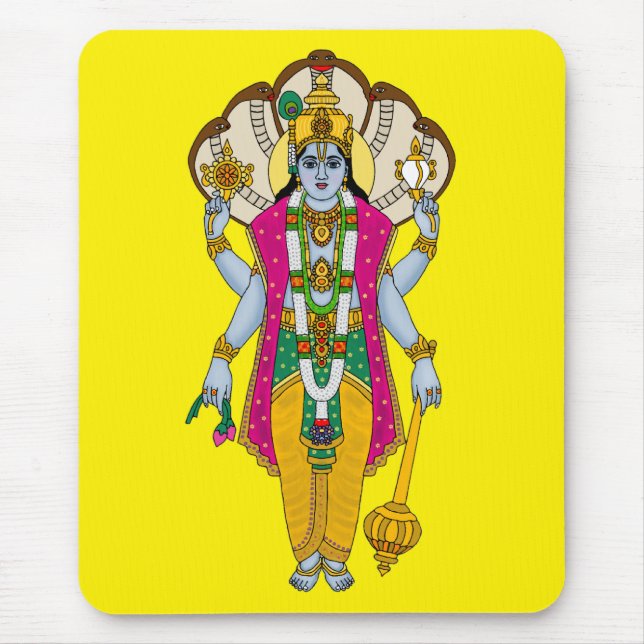Lord Vishnu Mouse Pad (Front)