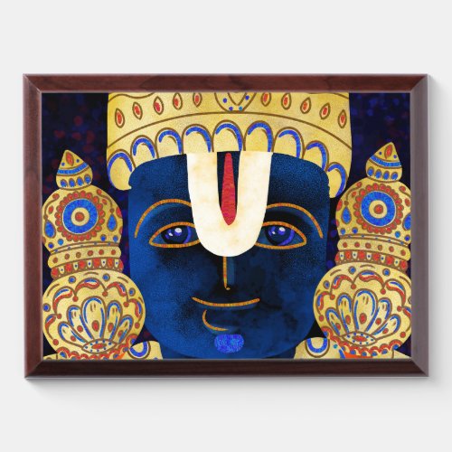 Lord Vishnu Tirupati Perumal Hindu God Painting Award Plaque