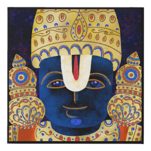 Lord Vishnu Tirupati Perumal Hindu God Painting Faux Canvas Print