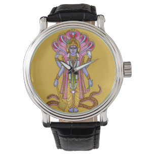 Lord Vishnu Wall Clock Watch