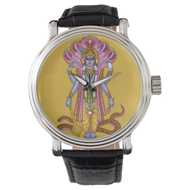 Lord Vishnu Wall Clock  Watch (Front)