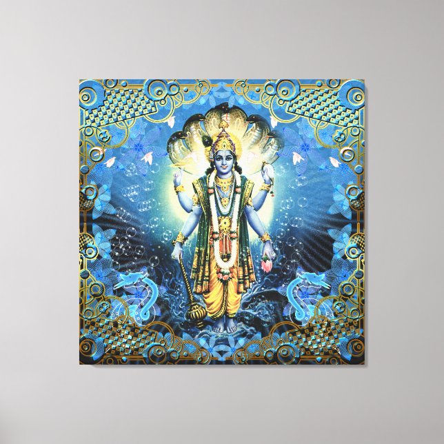 Lord Vishnu - Wrapped Canvas (Front)