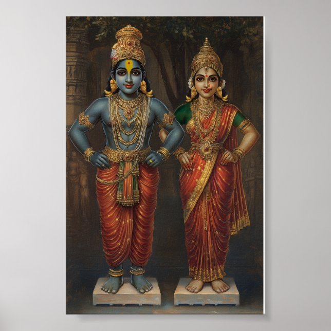 Lord Vitthal and Rakhumai Devi Poster (Front)