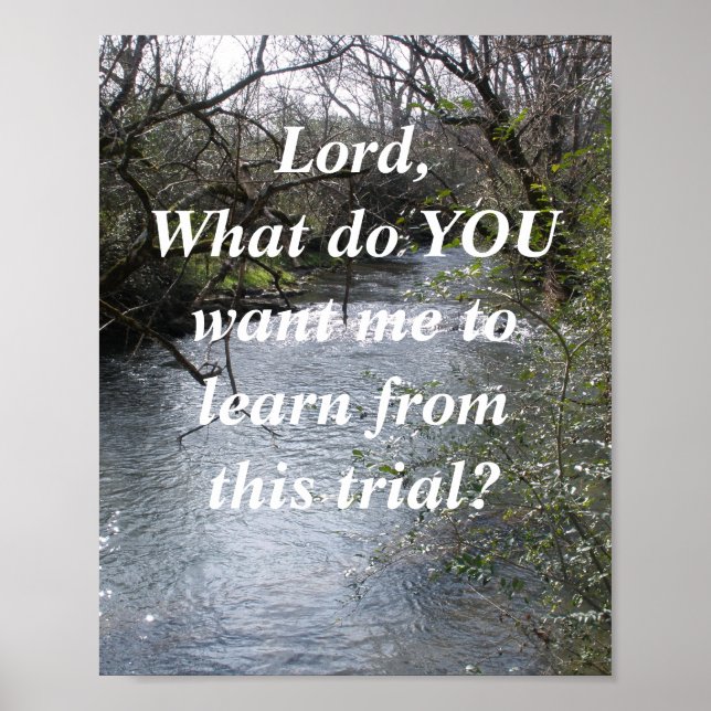 LORD, WHAT DO YOU WANT ME TO LEARN POSTER (Front)