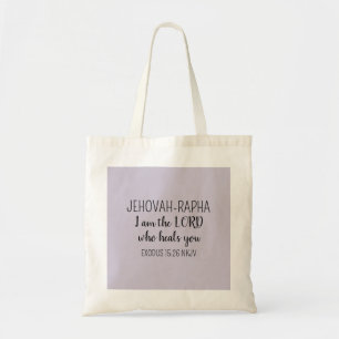 Lord Who Heals Light Purple Simple Christian Tote Bag