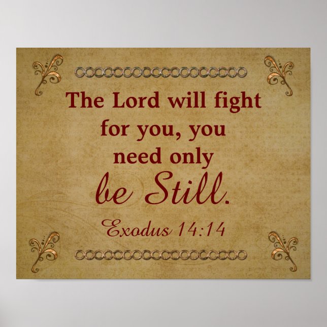Lord will fight for you -Exodus - art Print (Front)