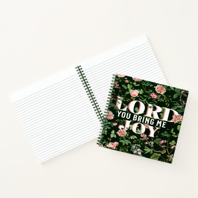 Lord You Bring Me Joy Floral Christian Notebook (Inside)