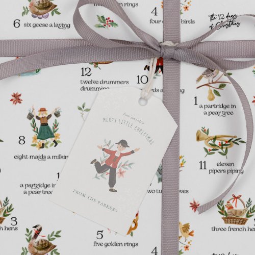 Lords Leaping  12 Day of Christmas Holiday Gift Tags