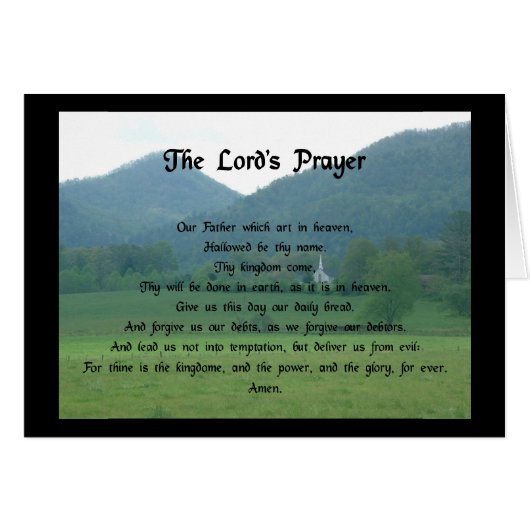 Lord's Prayer at Wolf Fork Valley Cards (Front Horizontal)