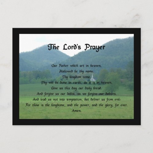 Lords Prayer at Wolf Fork Valley Postcard