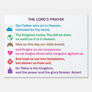 Lord's Prayer Books of the Bible Poster  Sign