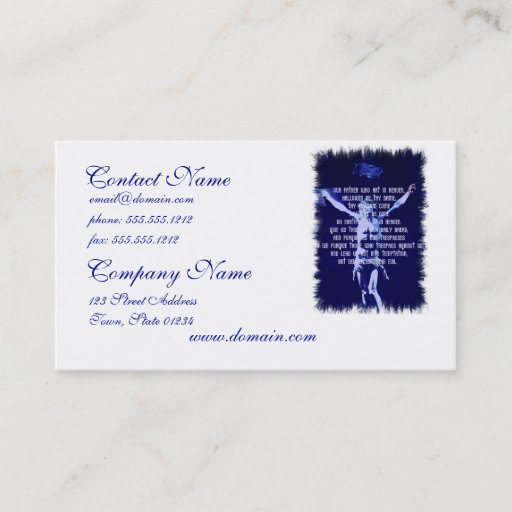 Customizable Lords Prayer Business Cards