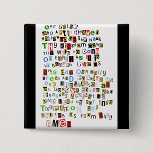 Lord's Prayer Button