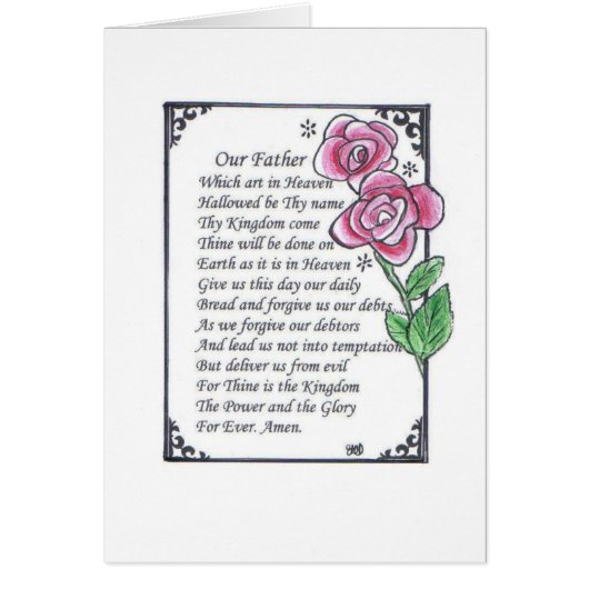 Lord's prayer cards (Front)