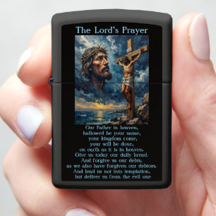 Lord's Prayer Crucifixion Tempest Redemption Art Zippo Lighter