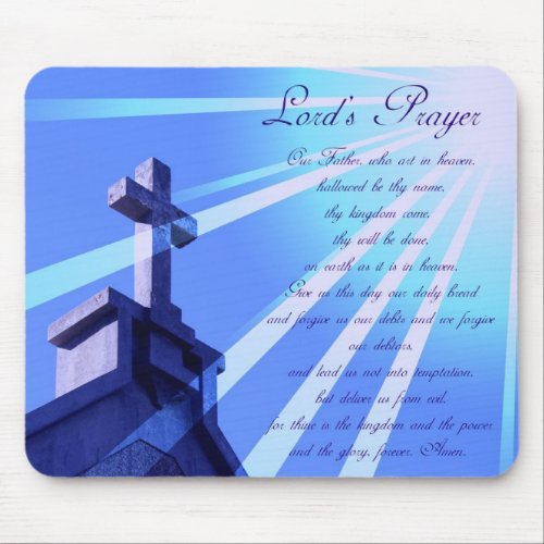 Lords Prayer Design Mouse Pad