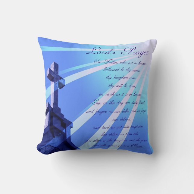 Lord's Prayer Design Pillow (Front)