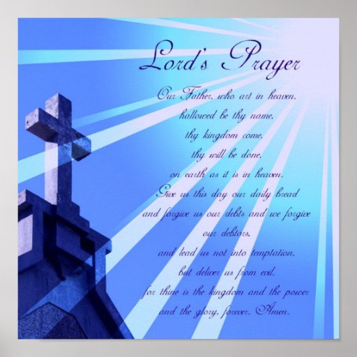 Lord's Prayer Design Poster | Zazzle