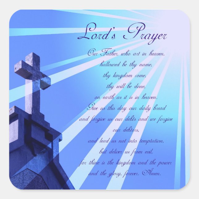 Lord's Prayer Design Stickers (Front)