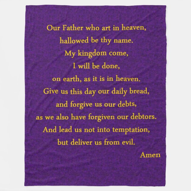 LORDS PRAYER FLEECE BLANKET (Front)