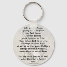 Lord's Prayer (German) Basic Button Keychain