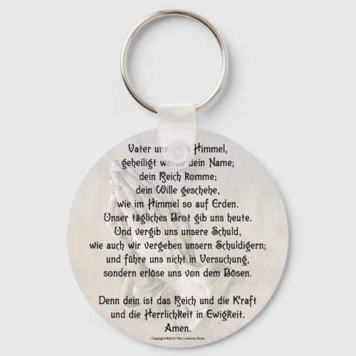 Lords Prayer German Basic Button Keychain