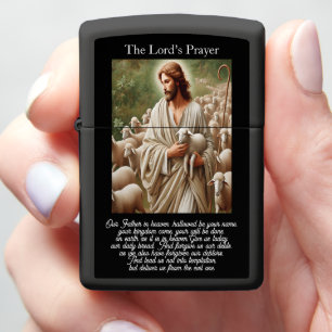 Lord's Prayer Good Shepherd Flock Artwork Zippo Lighter