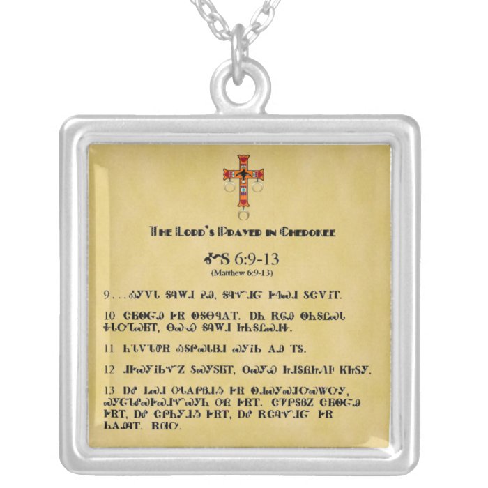 LORD'S PRAYER IN CHEROKEE NECKLACE
