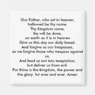 Lords prayer magnet