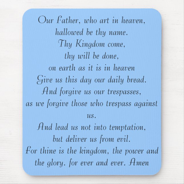 Lords prayer mousepad (Front)