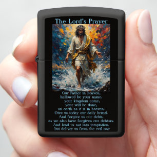 Lord's Prayer Ocean Walk Miracle Artwork Zippo Lighter