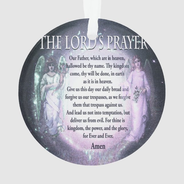 Lord's Prayer Ornament (Back)