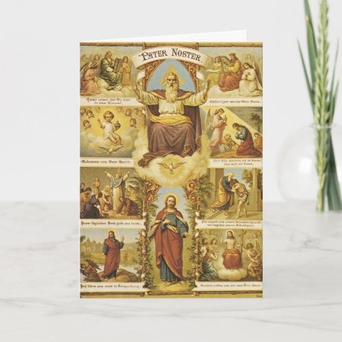 Lords Prayer Pater Poster Our Father Jesus Card
