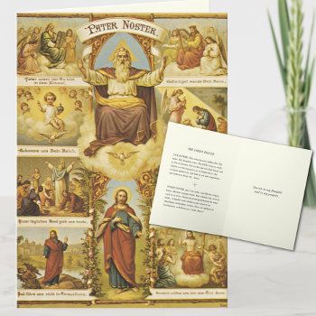 Lords Prayer "pater Poster" Our Father Jesus Card by ShowerOfRoses at Zazzle