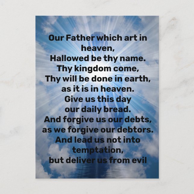 Lord's Prayer  Postcard (Front)