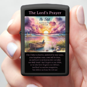 Lord's Prayer Serene Shoreline Artwork Zippo Lighter