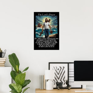 Lord's Prayer Shoreline Faith Guardian Poster
