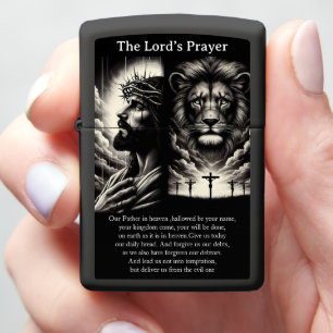  Lord's Prayer Sovereign Grace Monochromatic Art Zippo Lighter
