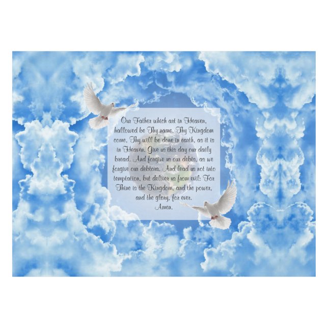 Lord's Prayer  Tablecloth (Front (Horizontal))