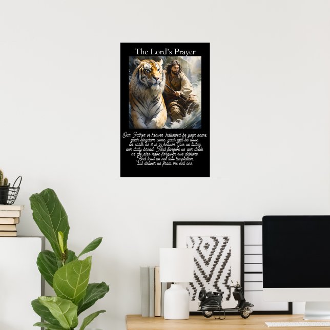 Lord's Prayer Tiger Torrent Triumph Artwork Poster (Home Office)